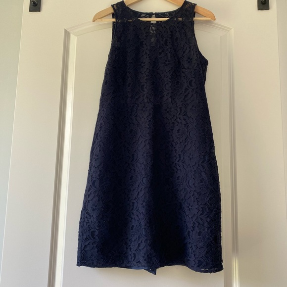 j crew blue lace dress The J.Crew Factory Dress